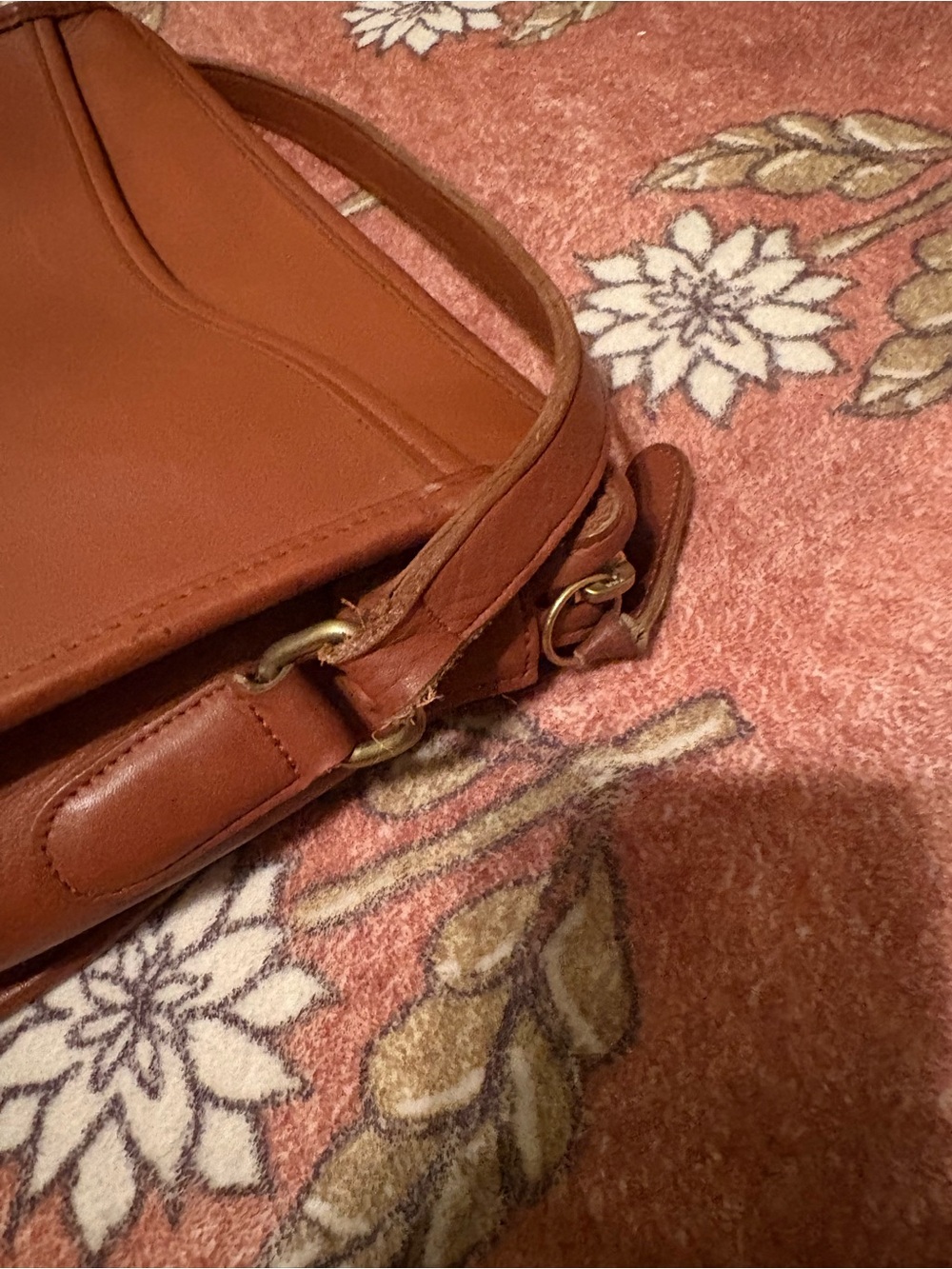 Coach Vintage Station Bag 9944 British Tan Leather Crossbody - Picture 14 of 16